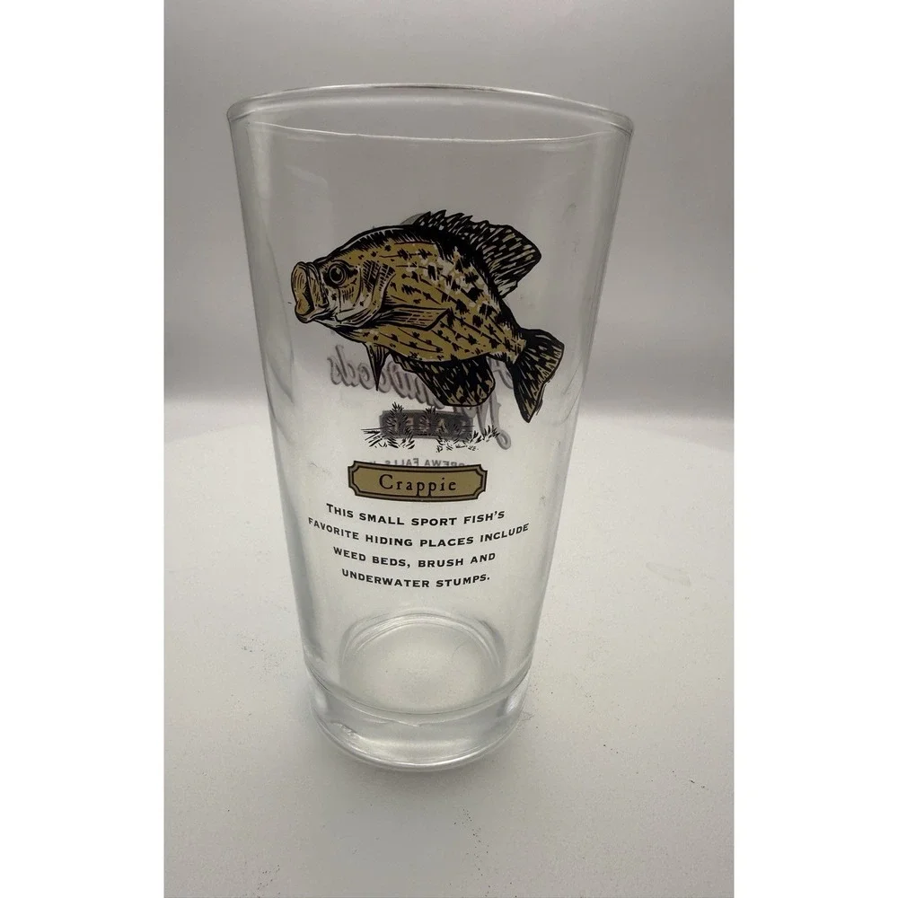 Leinenkugels Beer Glasses Fish Series Crappie, Musky And Bluegill Set Of 3